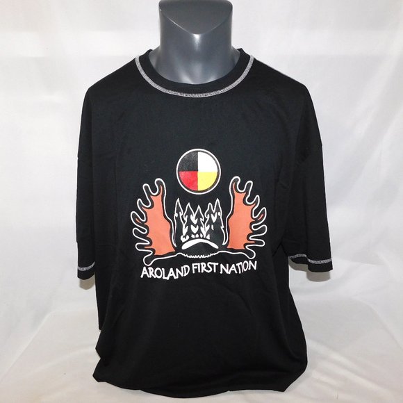 Aroland First Nation Thunder Bay Ontario Mens 2XL T Shirt Black Graphic - Picture 1 of 6